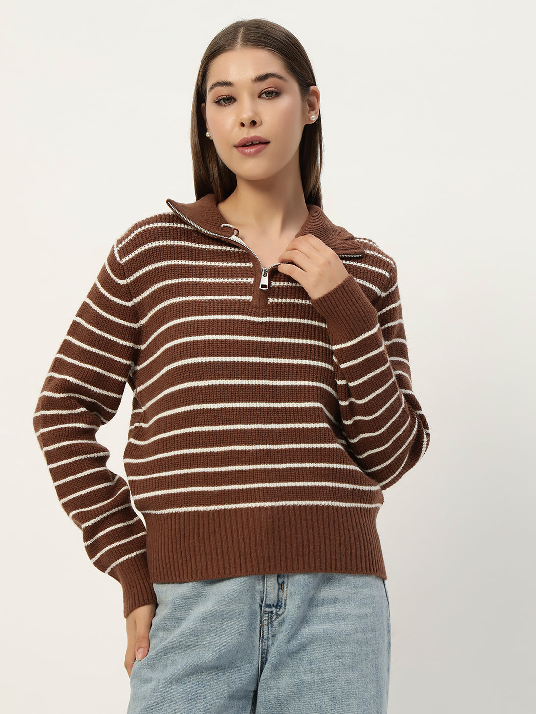 BROWN STRIPED JUMPER