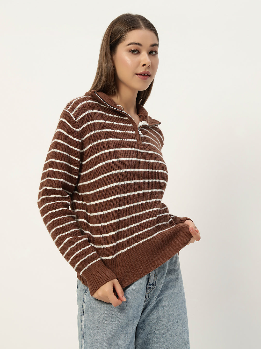 BROWN STRIPED JUMPER