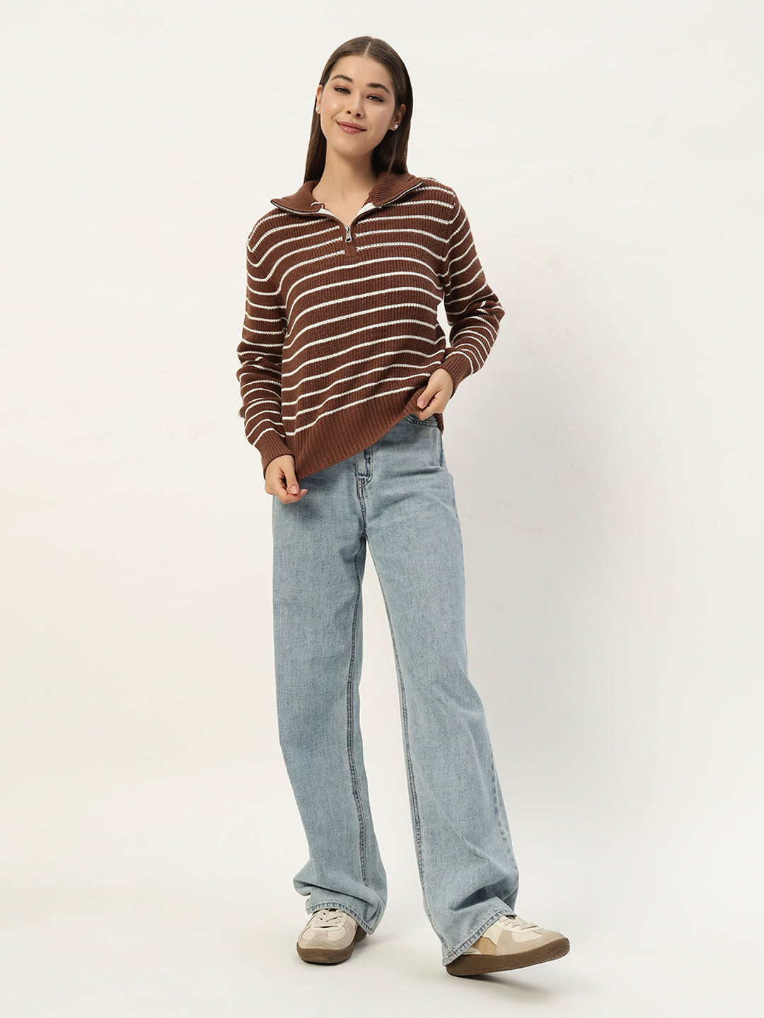 BROWN STRIPED JUMPER