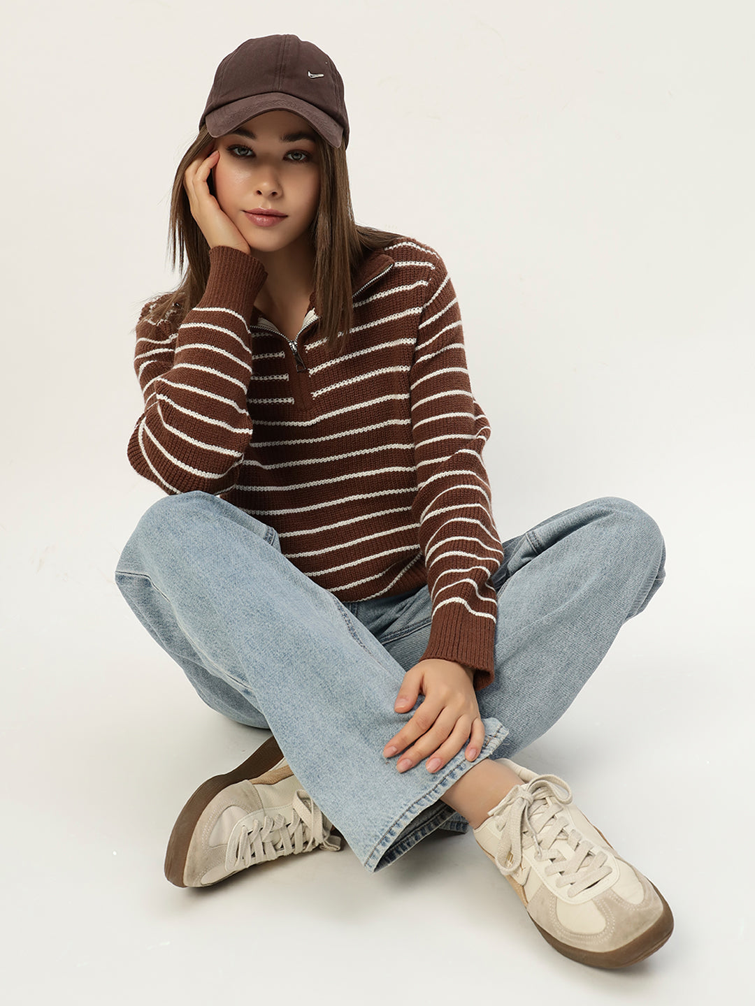 BROWN STRIPED JUMPER