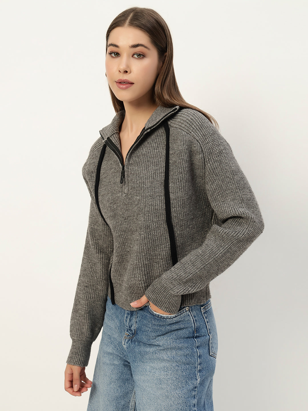 PREMIUM KNIT GREY JUMPER