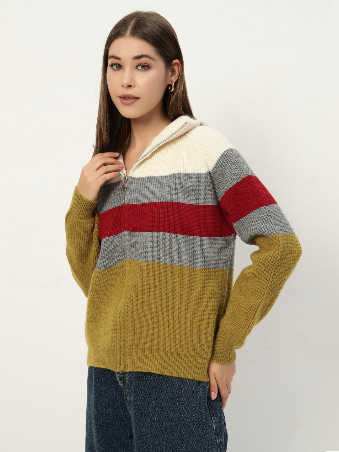 MULTICOLOR ZIPPER GREEN