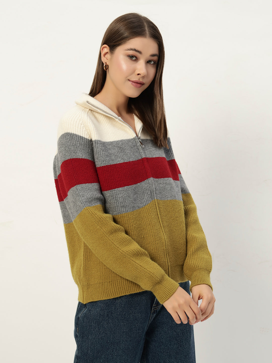 MULTICOLOR ZIPPER GREEN