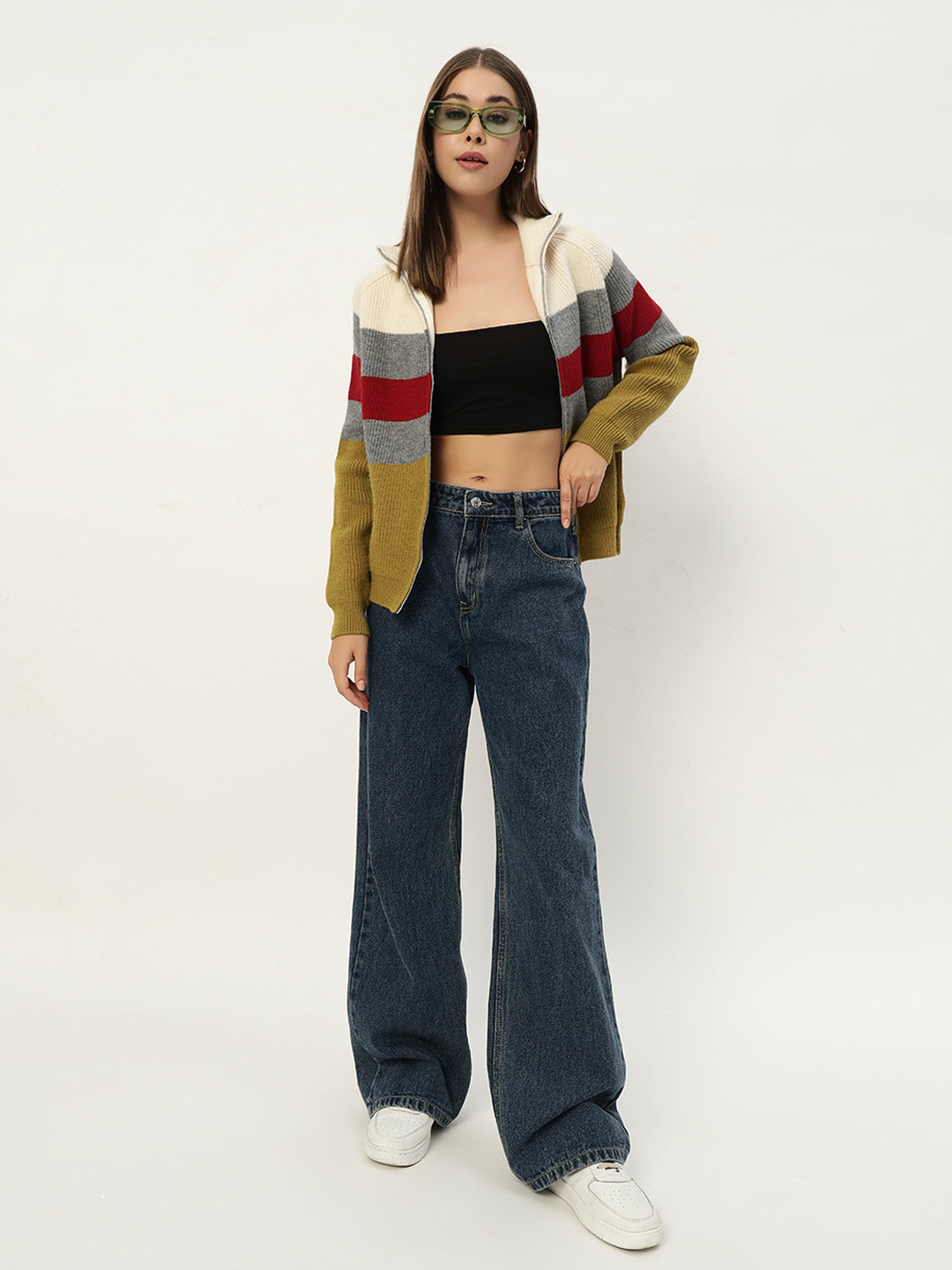 MULTICOLOR ZIPPER GREEN