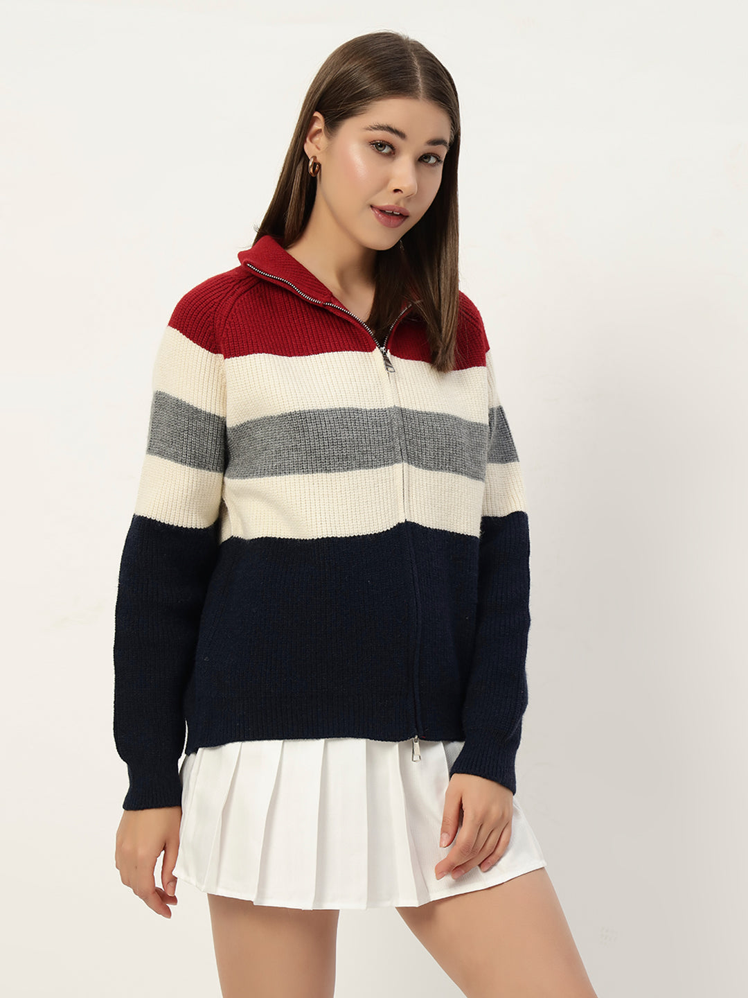 MULTICOLOR ZIPPER RED