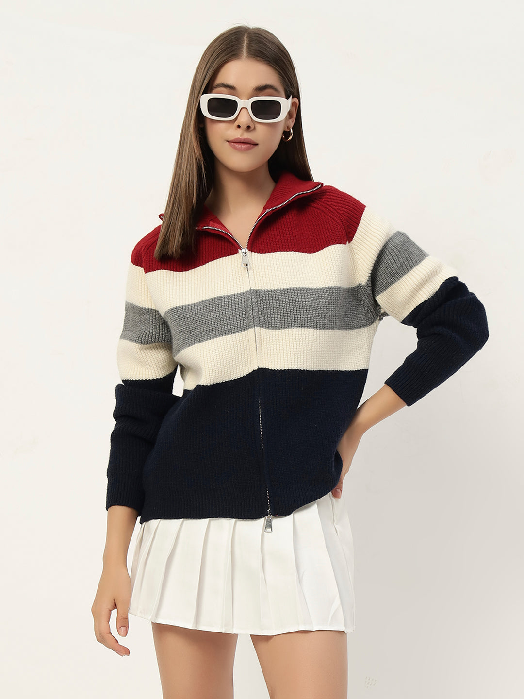 MULTICOLOR ZIPPER RED