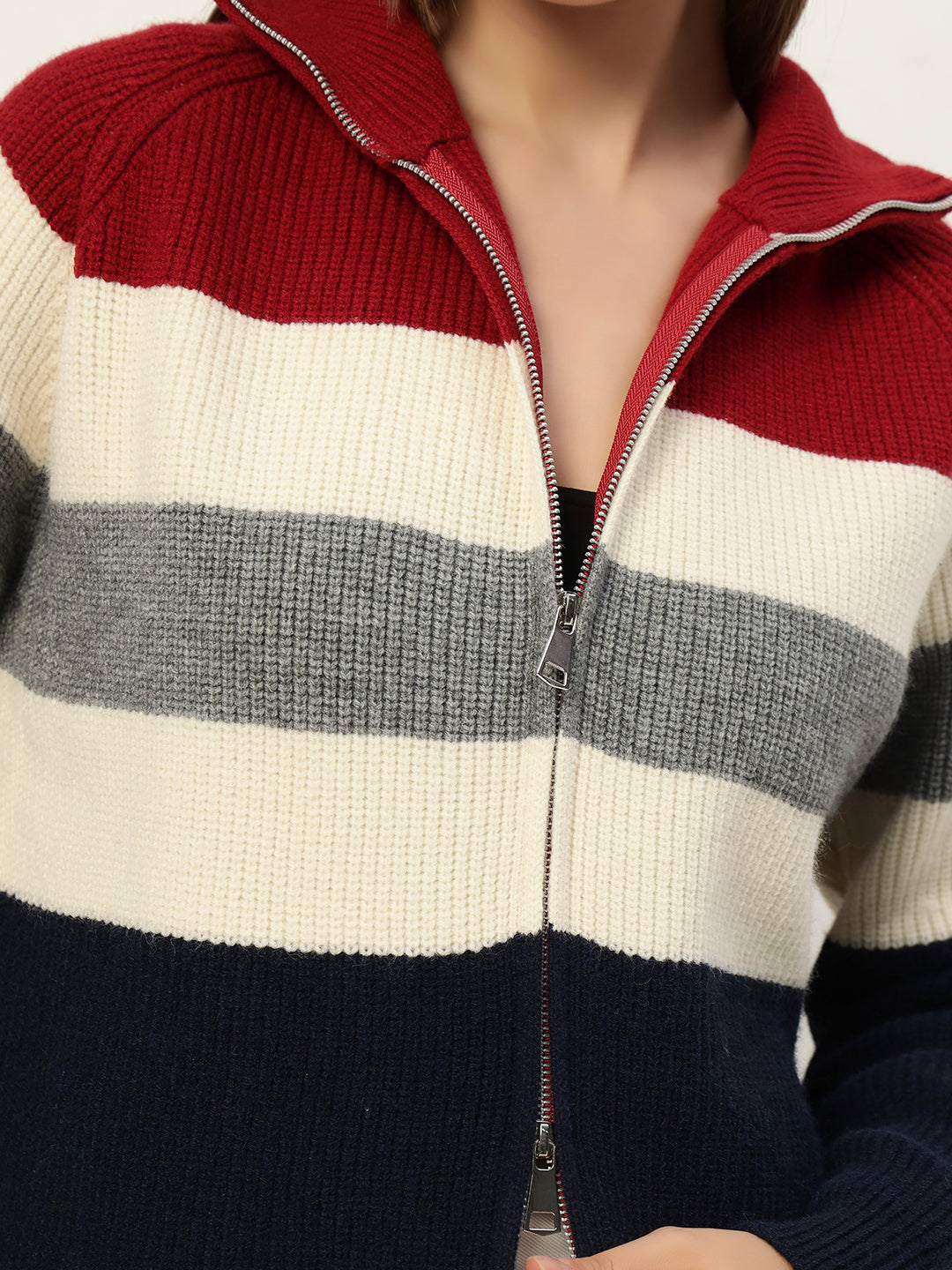 MULTICOLOR ZIPPER RED