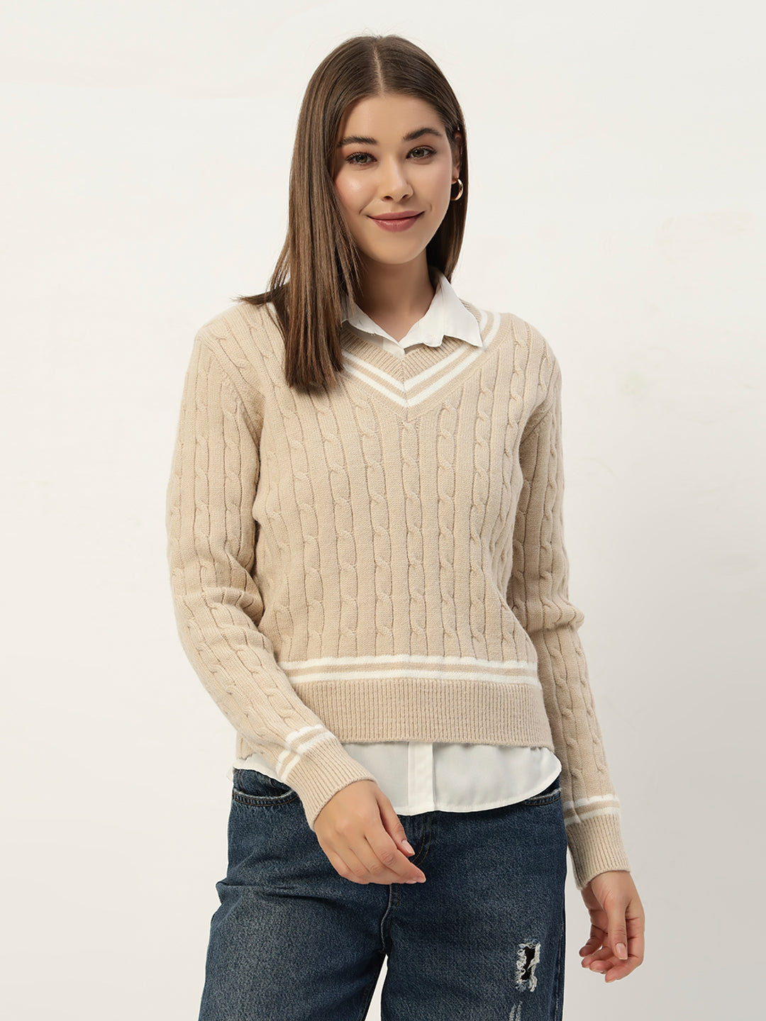 OLDSKOOL JERSEY JUMPER BEIGE