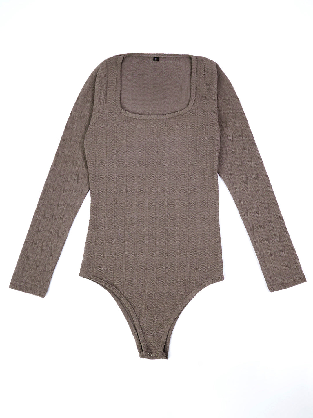 TEXTURED BODYSUIT-DARK GREY