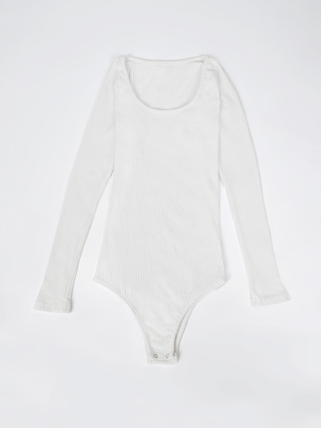 RIBBED BODYSUIT WHITE