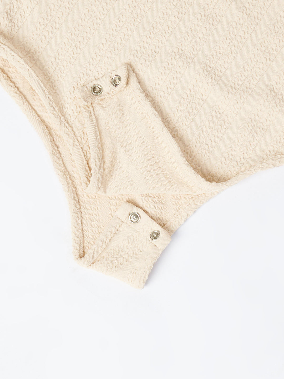 TEXTURED BODYSUIT-BEIGE
