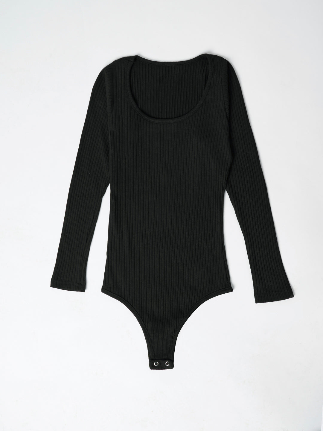 RIBBED BODYSUIT BLACK