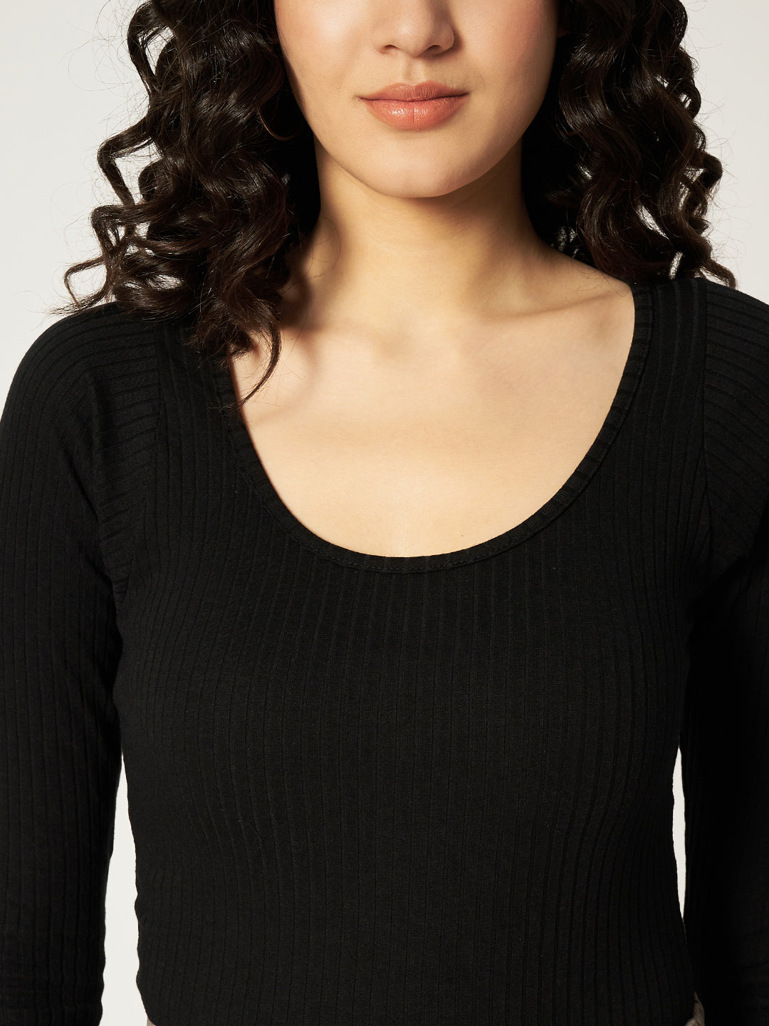 RIBBED BODYSUIT BLACK
