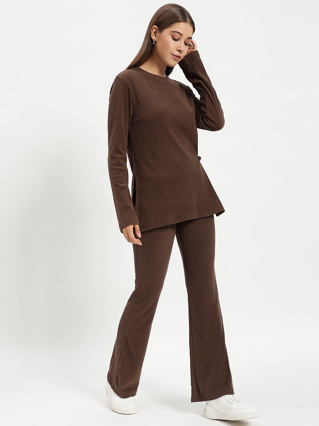 BROWN PURE CORDUROY CO ORD WOMEN