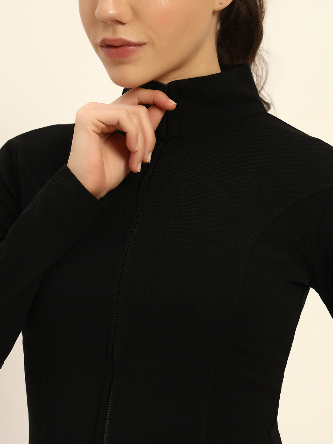 BLACK SCULPTOR JACKET COTTON