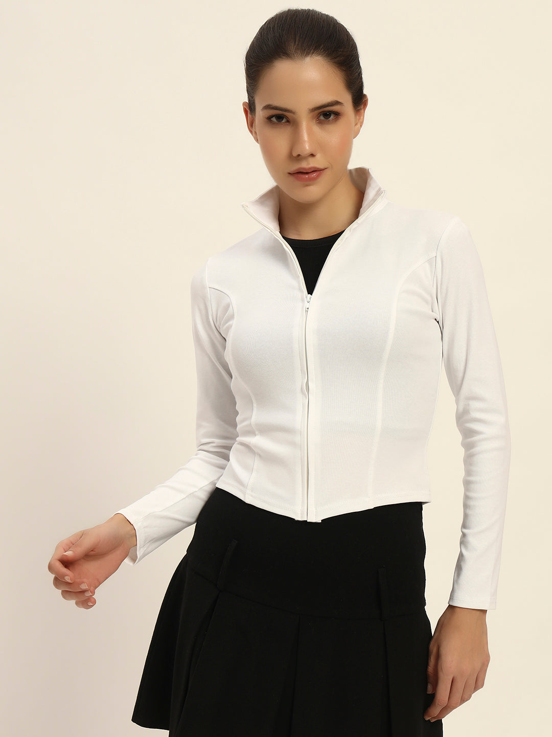 WHITE SCULPTOR JACKET COTTON