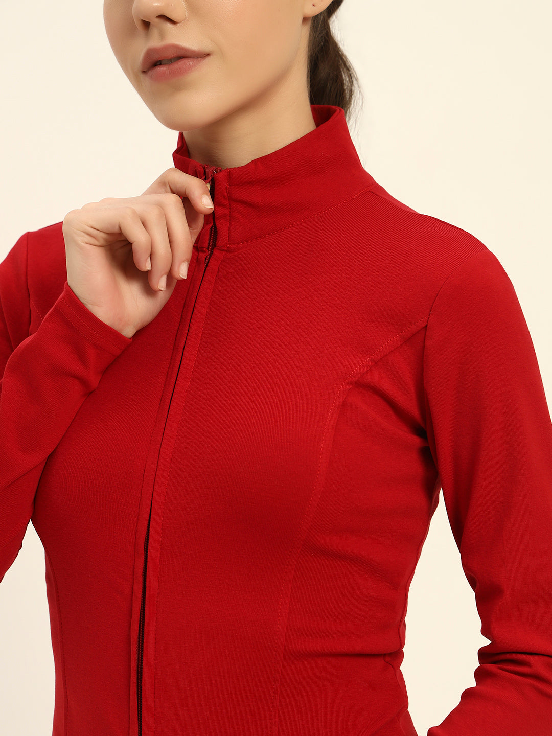 RED SCULPTOR JACKET COTTON