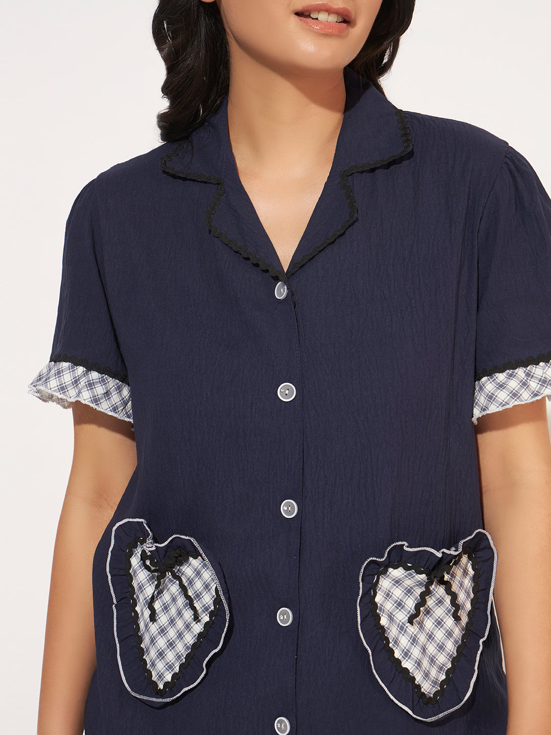 CUTE KOREAN LOUNGE SET DARK BLUE
