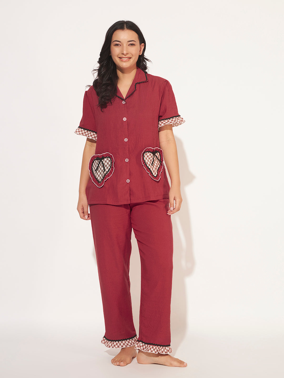 CUTE KOREAN LOUNGE SET RED