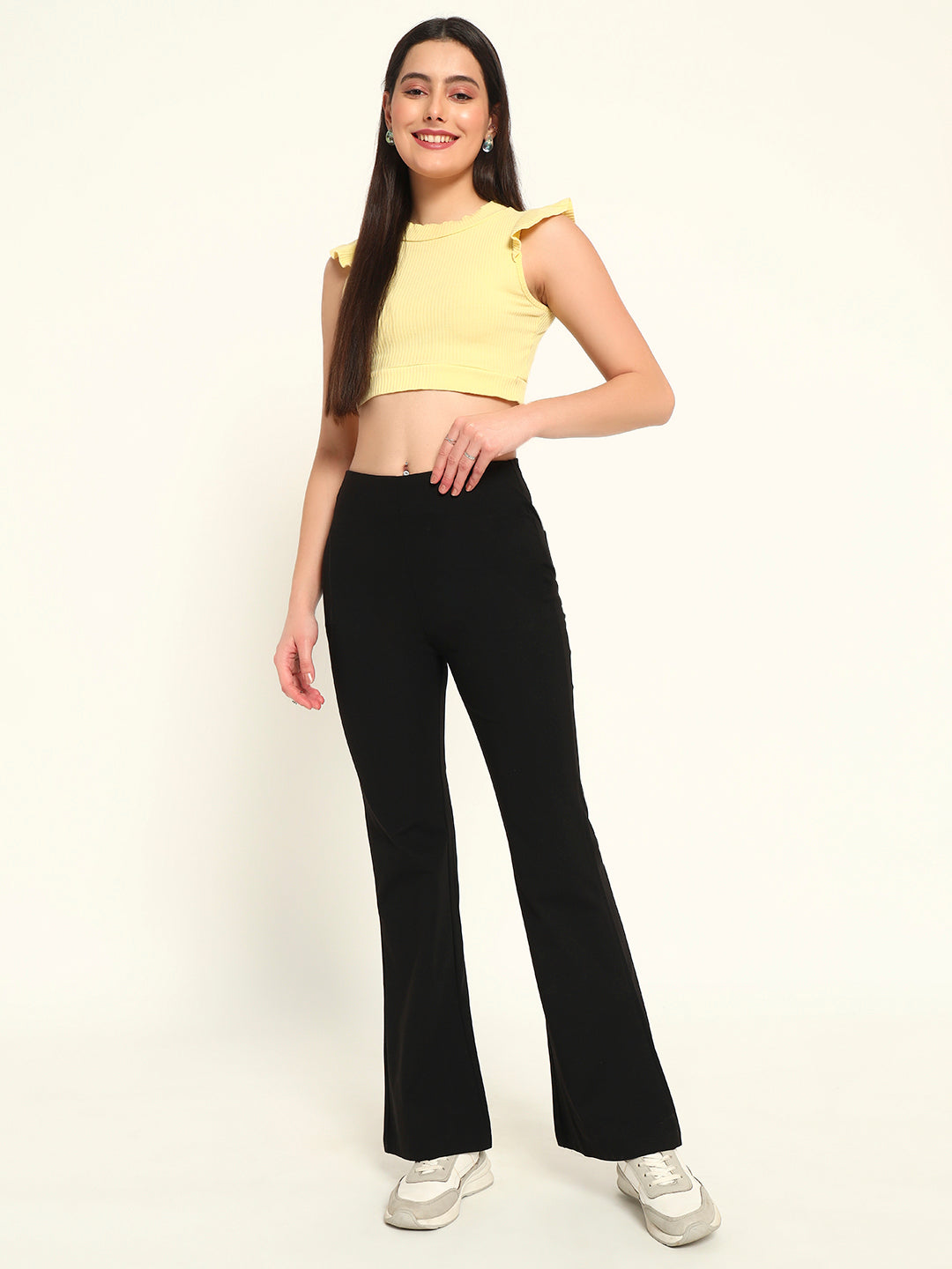Everyday Bootcut pants-Black