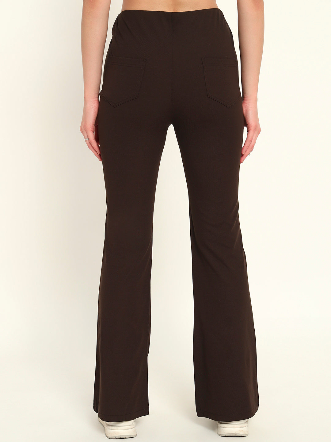 Everyday Bootcut pants-Dark brown