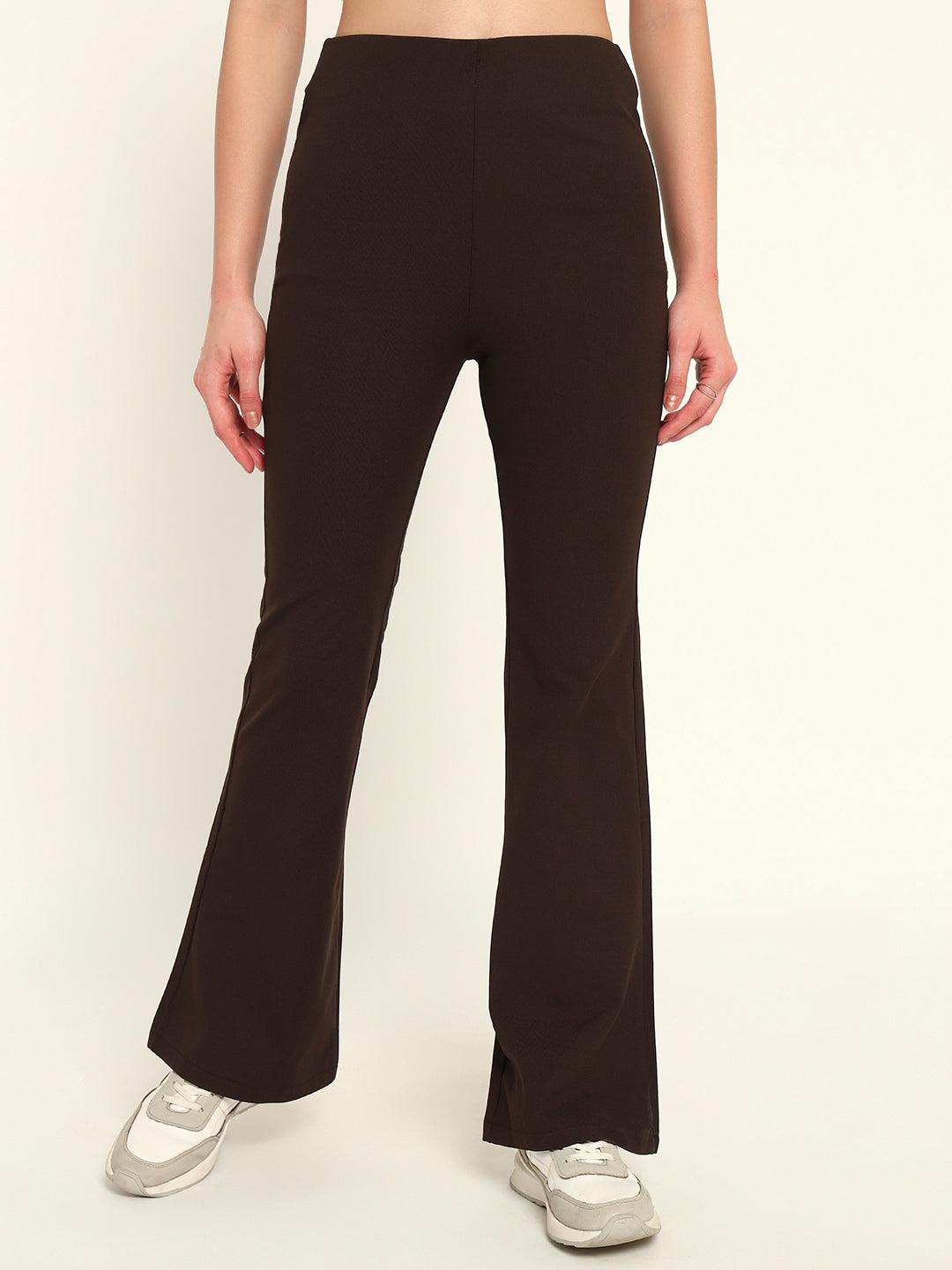 Everyday Bootcut pants-Dark brown