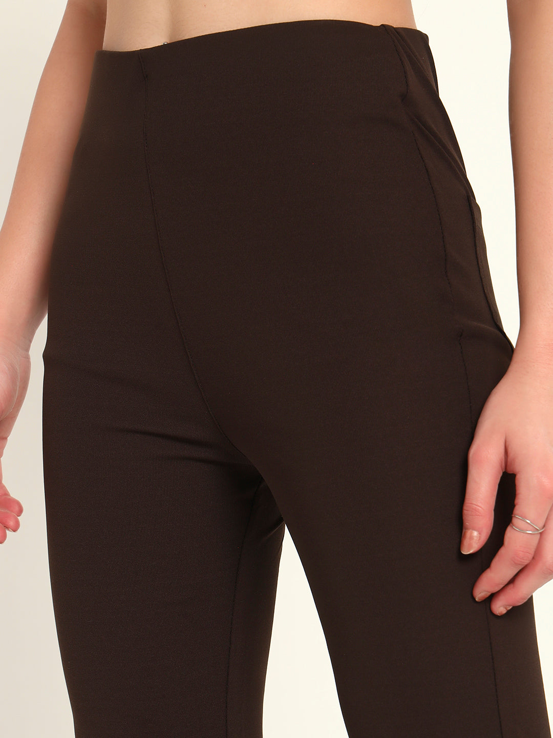 Everyday Bootcut pants-Dark brown