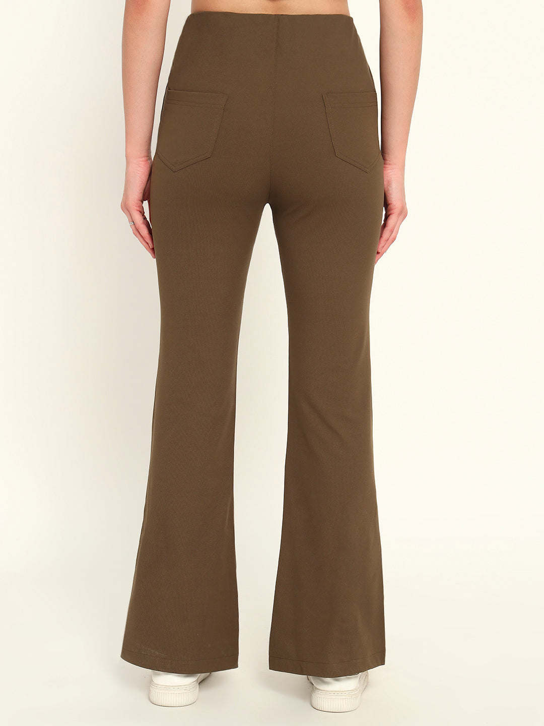 Everyday Bootcut pants-Brown