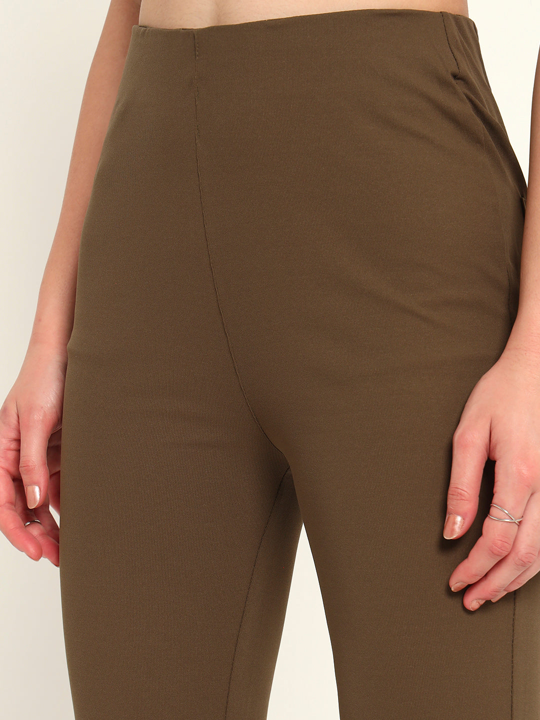 Everyday Bootcut pants-Brown