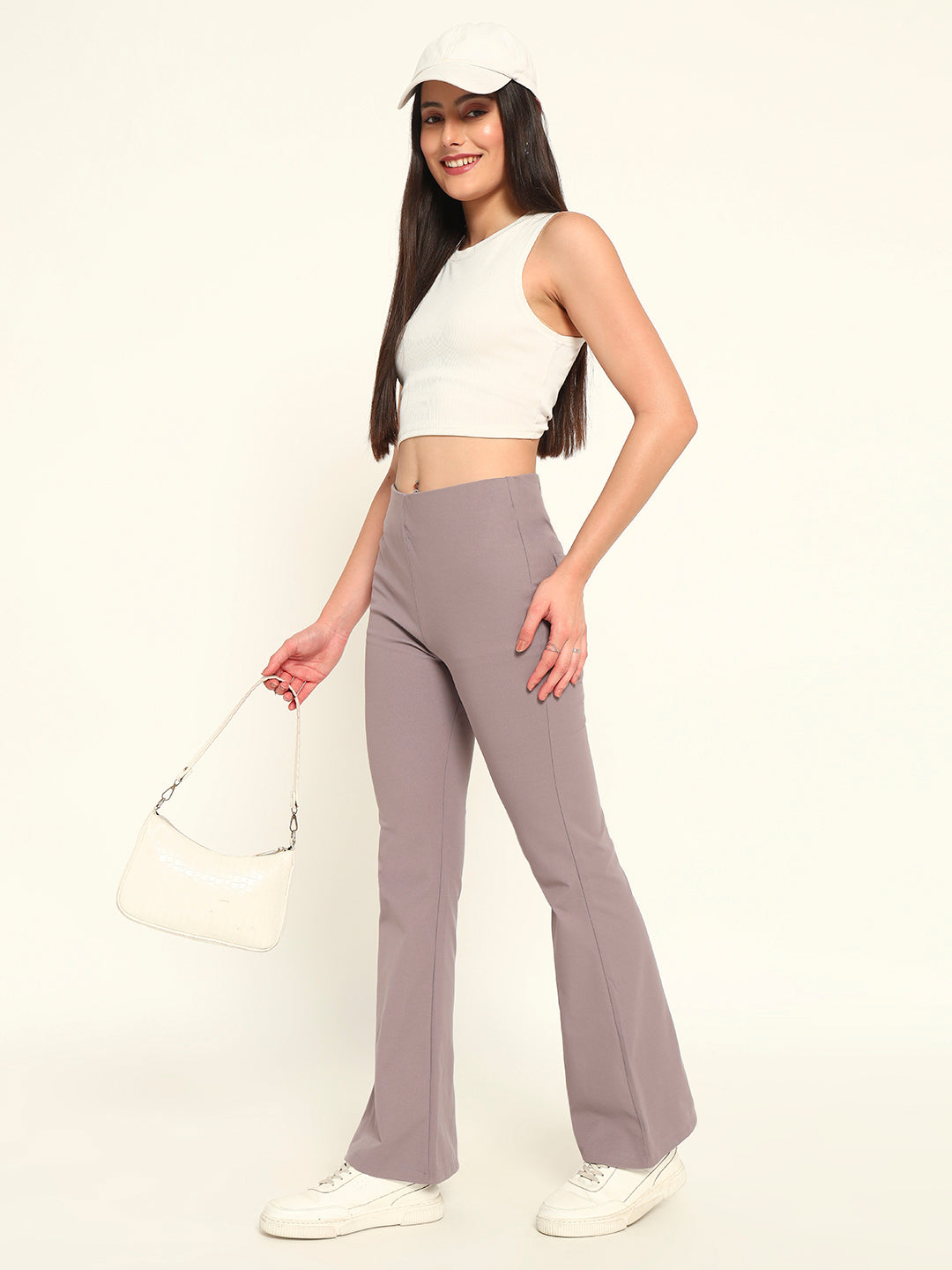Everyday Bootcut pants-Lilac