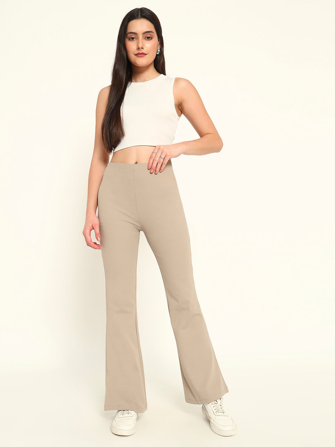 Everyday Bootcut pants-Beige