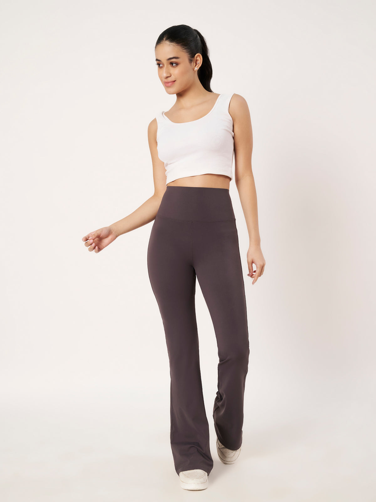 SEAMLESS FIT FLARE PANTS DARK GREY