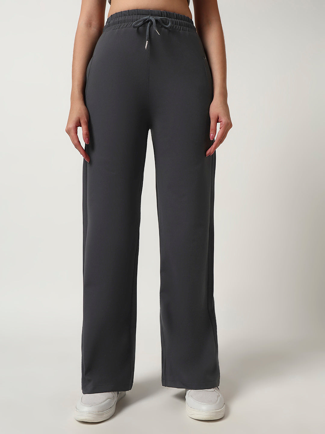 STRAIGHTFIT COTTON LOWER-DARK GREY