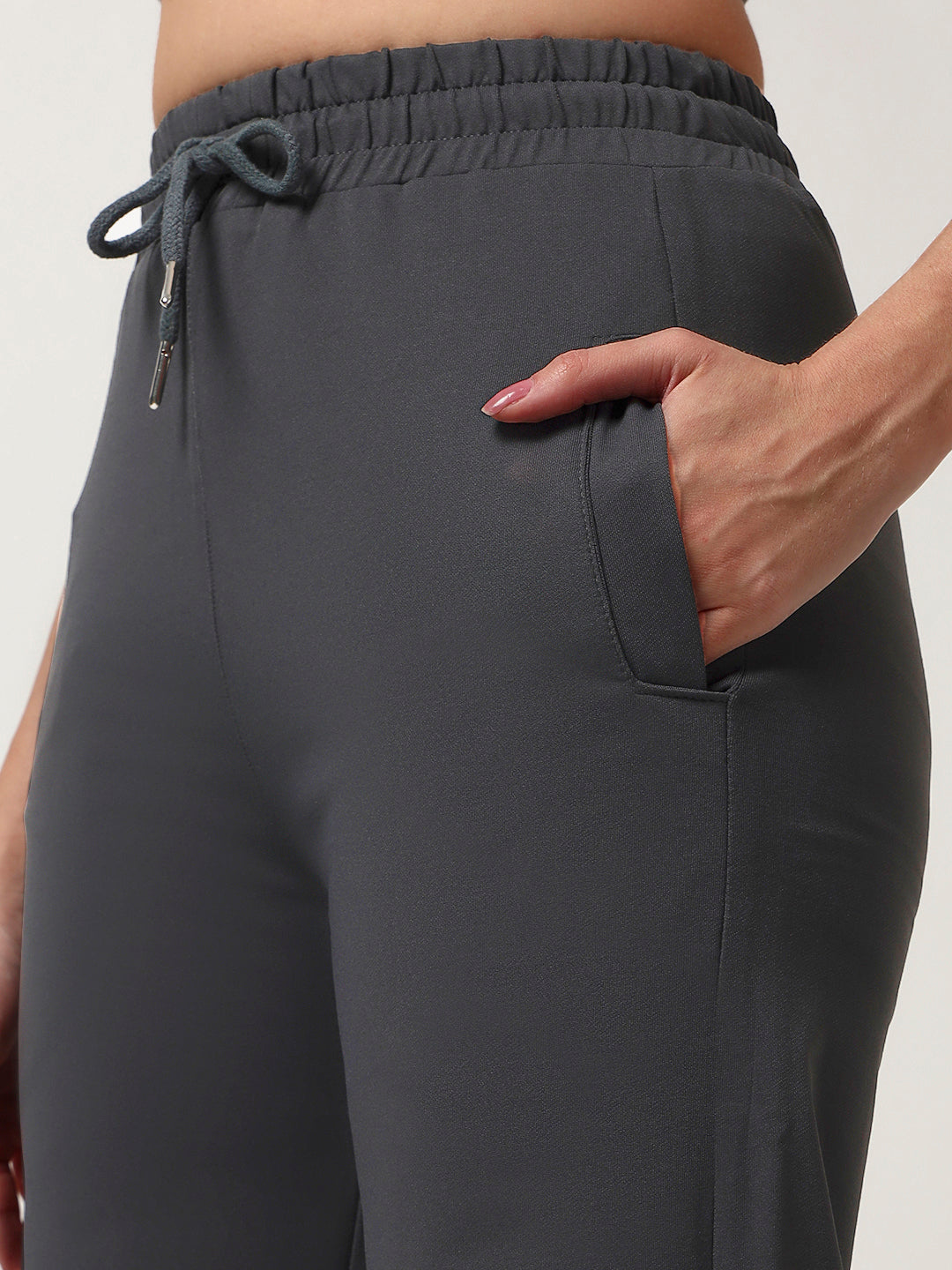 STRAIGHTFIT COTTON LOWER-DARK GREY