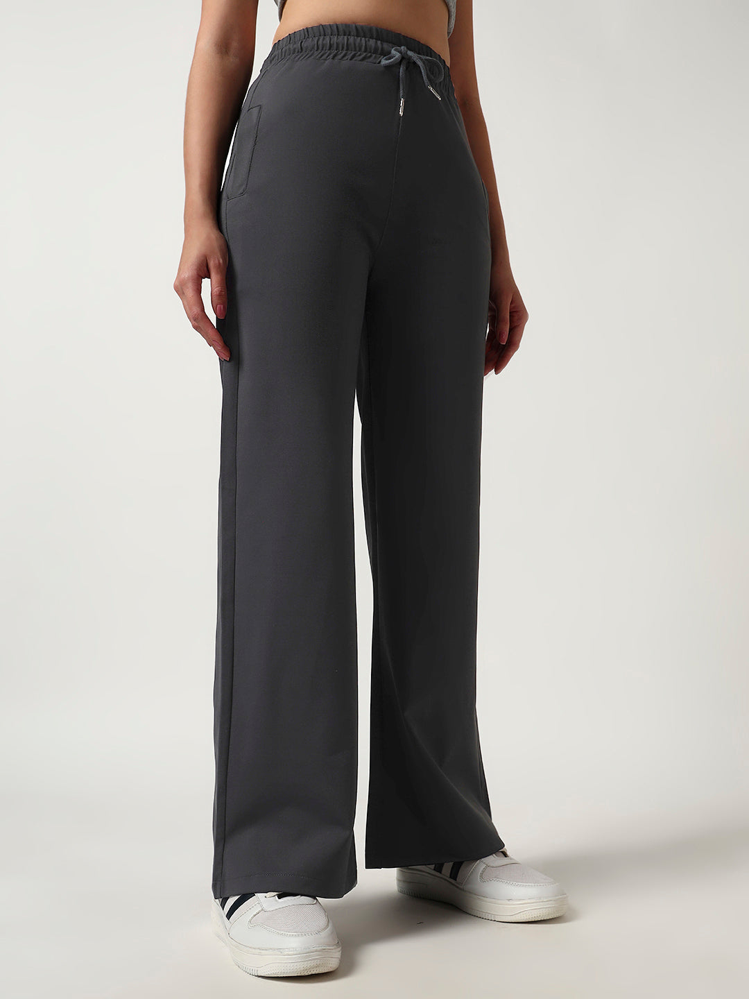STRAIGHTFIT COTTON LOWER-DARK GREY