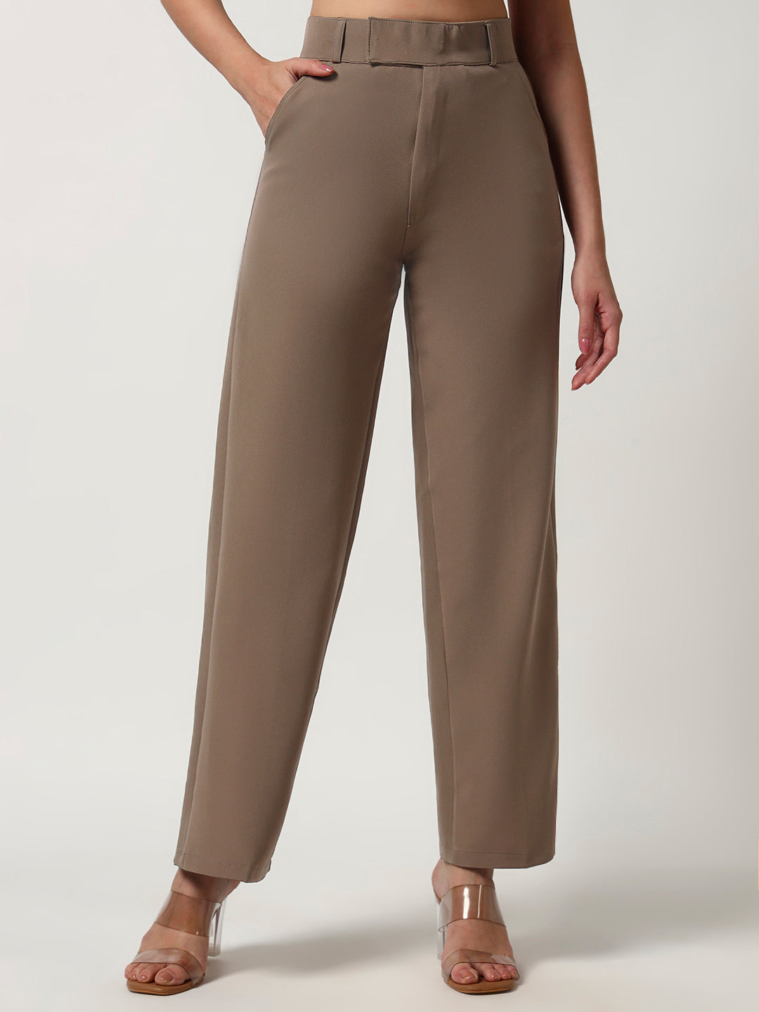 THE VINTAGE KOREAN PANTS-LIGHT BROWN