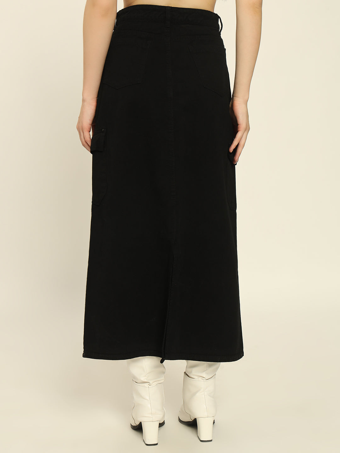 NEW BLACK CARGO SKIRT