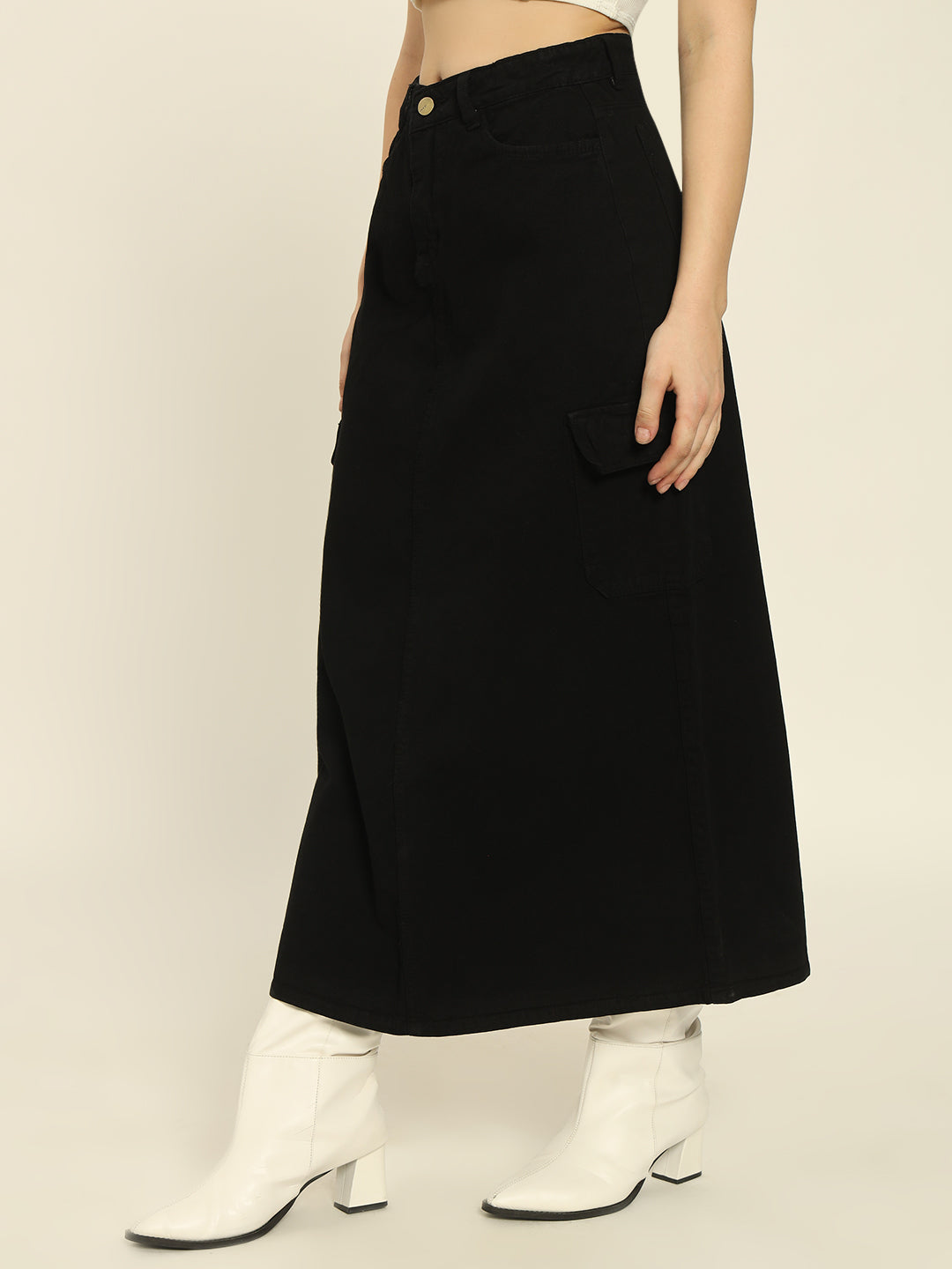 NEW BLACK CARGO SKIRT