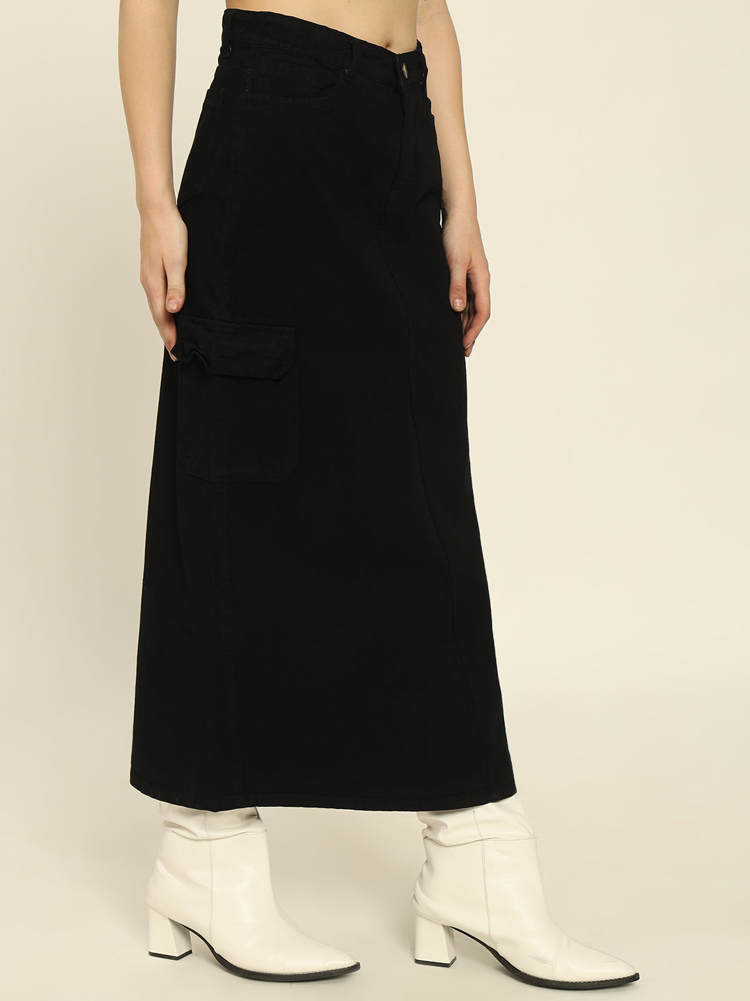 NEW BLACK CARGO SKIRT
