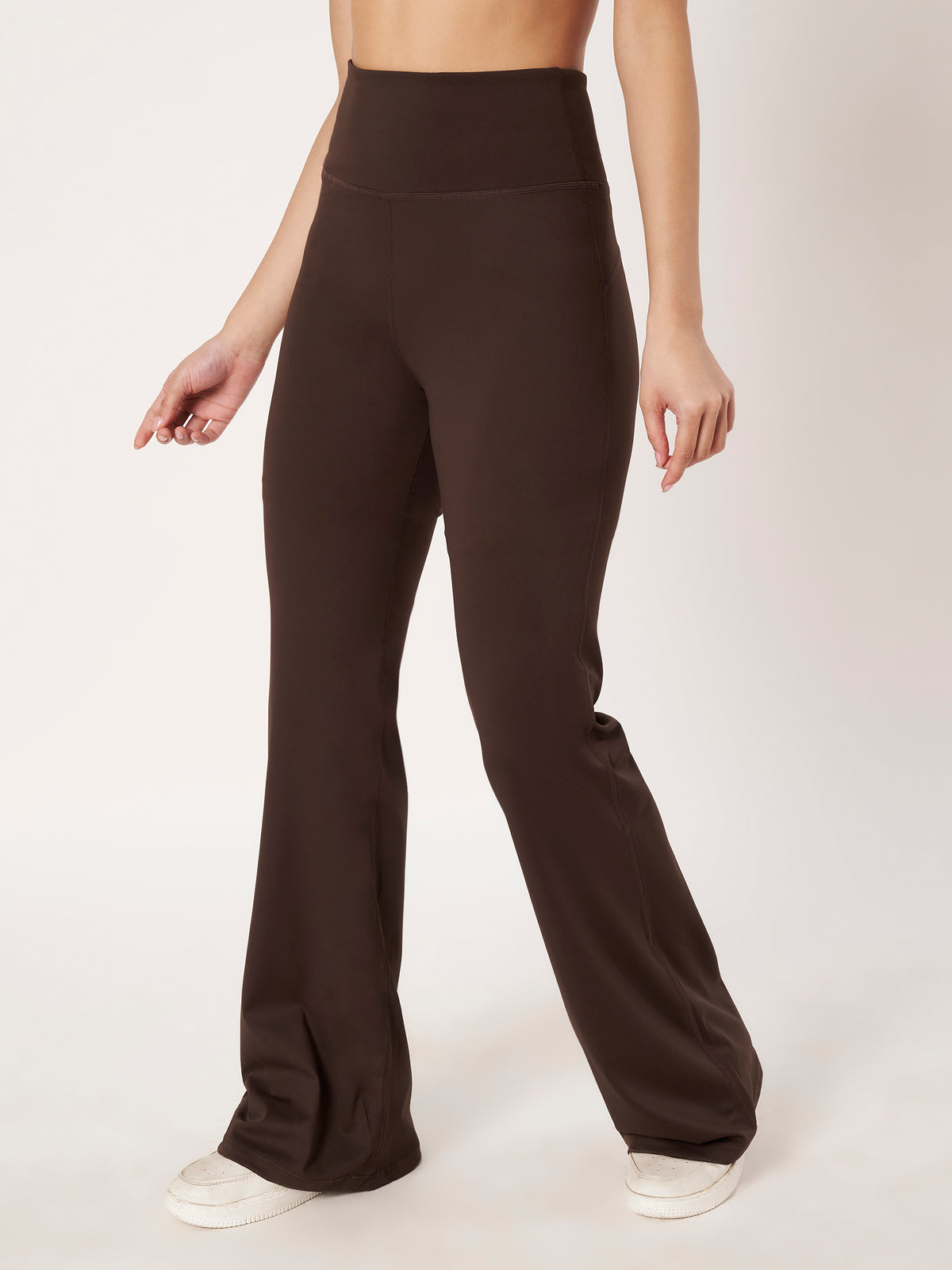 SCULPT FIT FLARE PANTS DARK BROWN