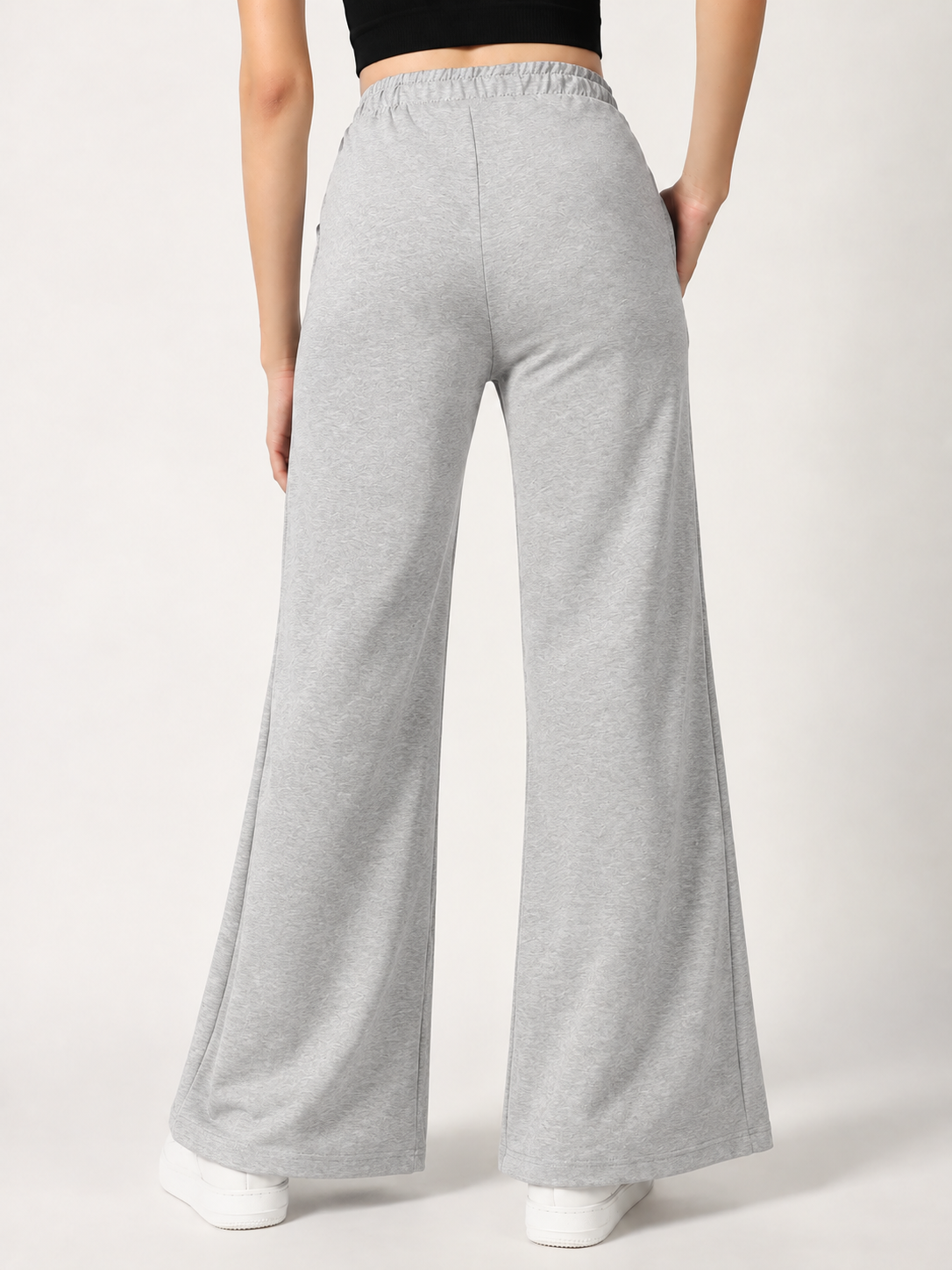 FLARED SCUBA LOWER LIGHT MELANGE GREY