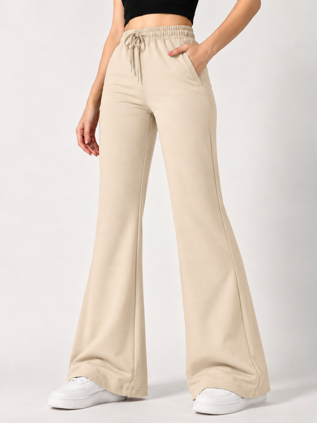 FLARED SCUBA LOWER BEIGE