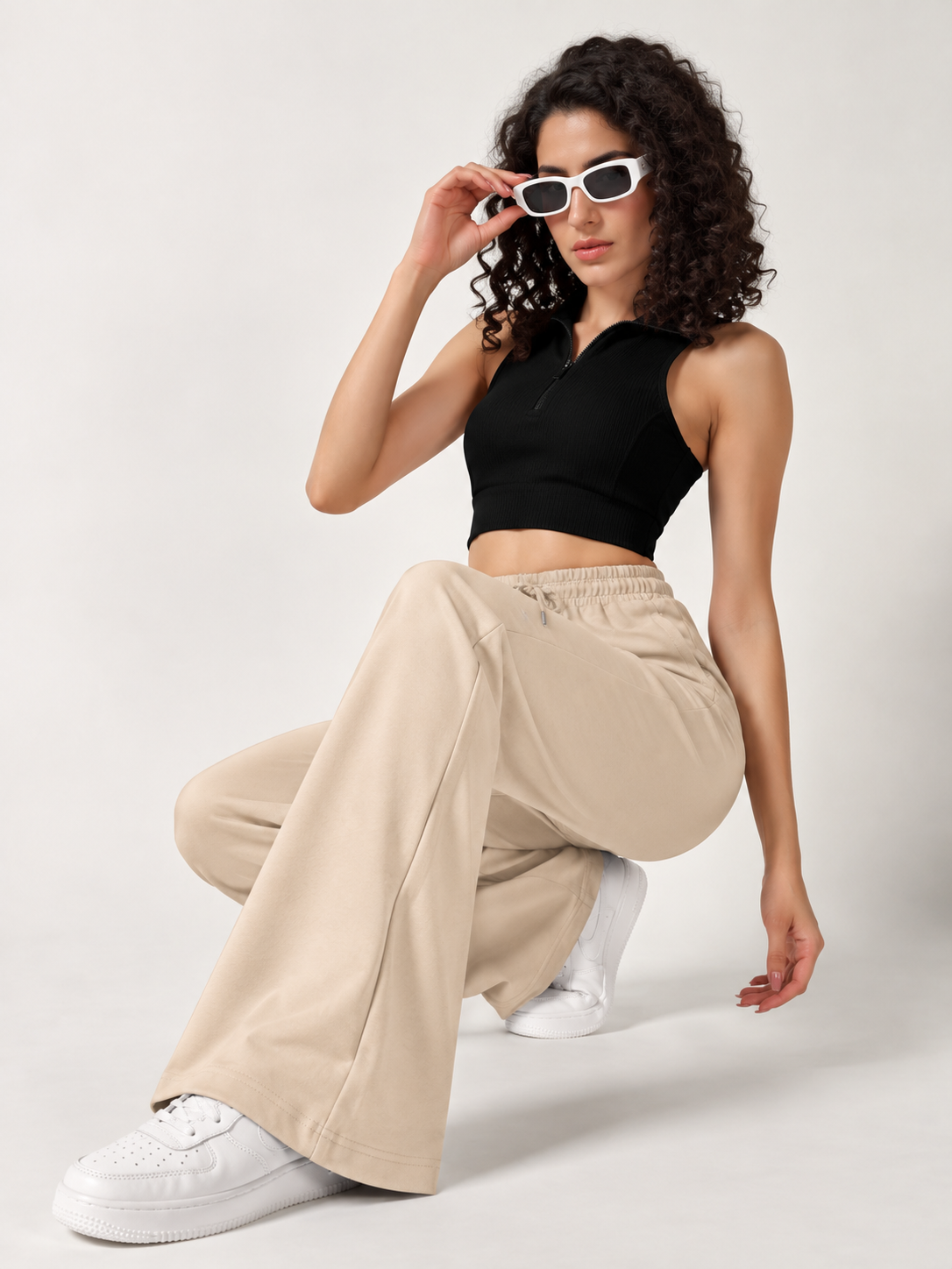 FLARED SCUBA LOWER BEIGE