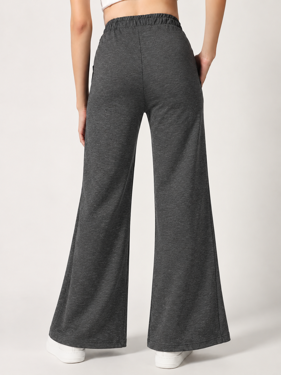 FLARED SCUBA LOWER DARK MELANGE GREY