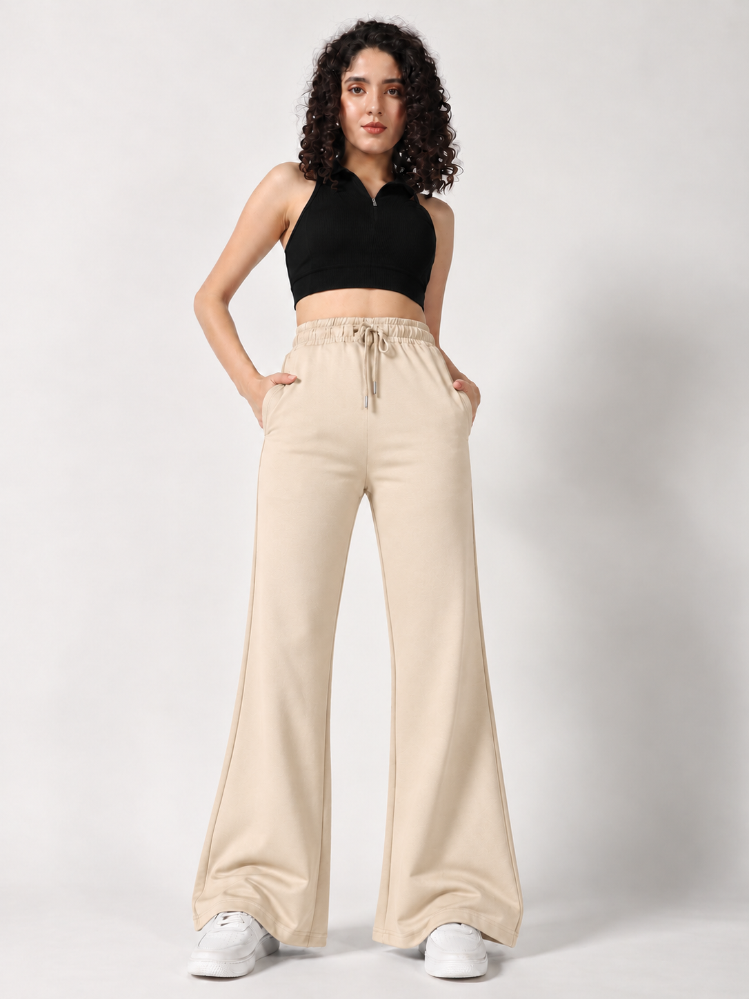 FLARED SCUBA LOWER BEIGE